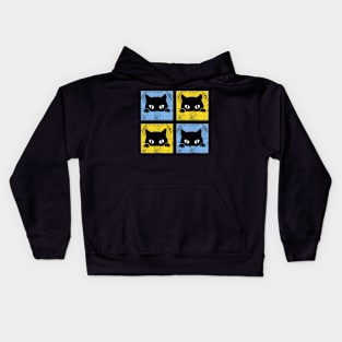 A cute black cat Kids Hoodie